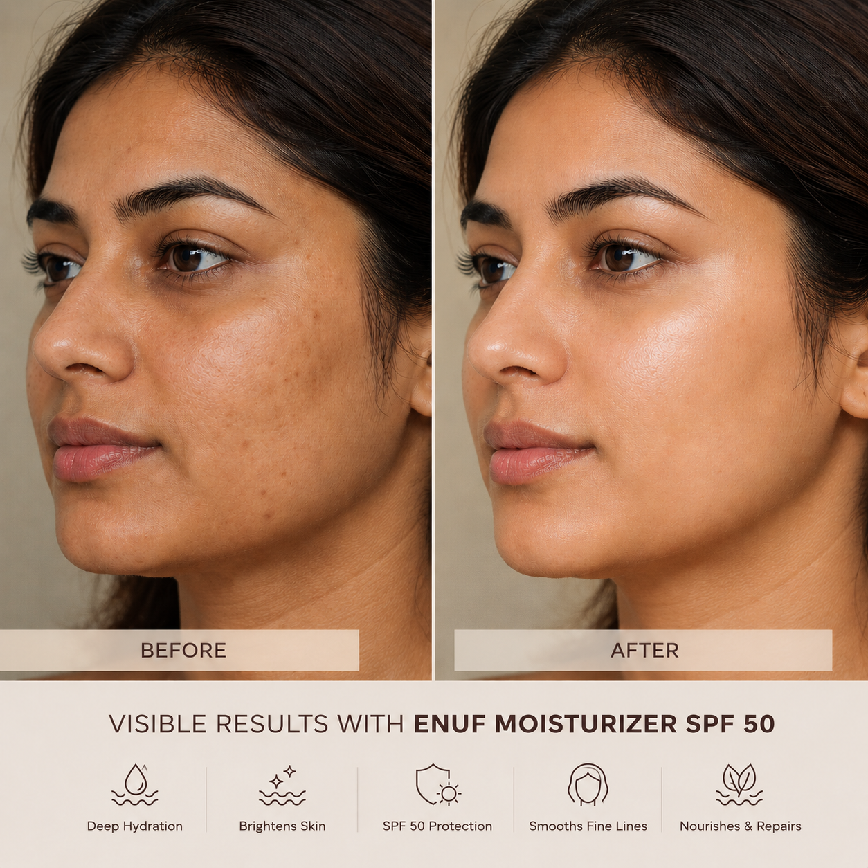 Moisturiser with SPF 50