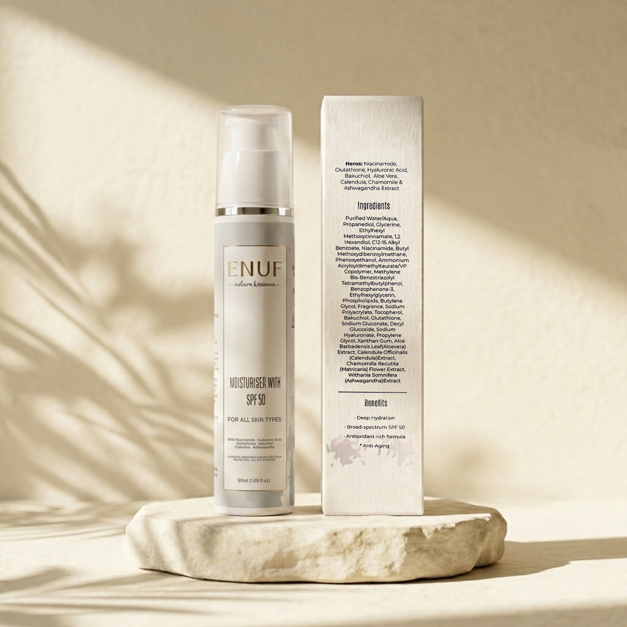 Moisturiser with SPF 50