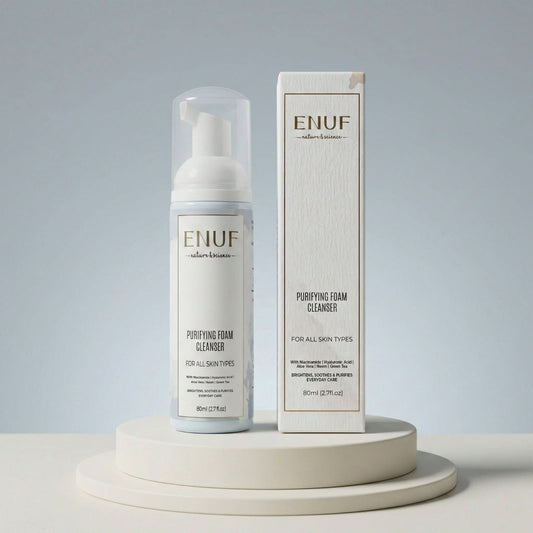 niacinamide foaming cleanser for oily acne prone skin deep pore cleansing face wash ENUF skincare